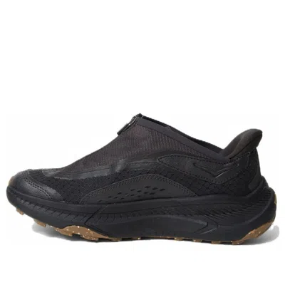 Hoka Technical Ripstop Trail Shoes With Zip Closure In Black