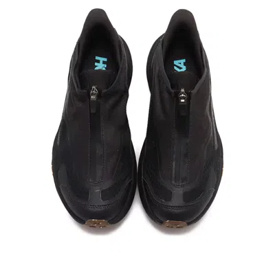 Hoka Technical Ripstop Trail Shoes With Zip Closure In Black