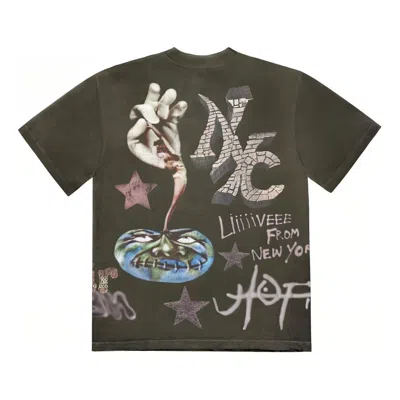 Travis Scott Utopia Nyc T-shirt 'multicolor' In Green