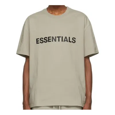 Essentials Fear Of God  Ss20 Logo T-shirt 'tan' In Neutral