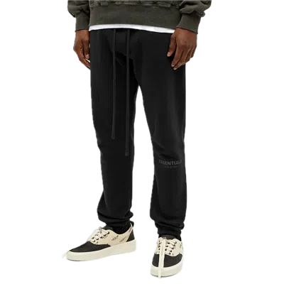 Essentials Black Fleece Lounge Pants In Black