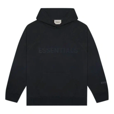 Essentials Fear Of God  Fw20 3d Silicon Applique Hoodie 'black' In Black