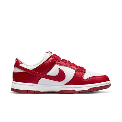 Nike Dunk Low Next Nature Sneaker In Red And White
