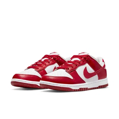 Nike Dunk Low Next Nature Sneaker In Red And White