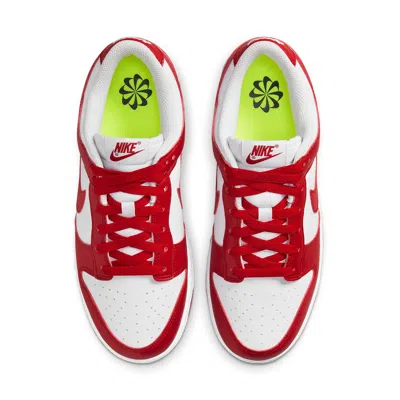 Nike Dunk Low Next Nature Sneaker In Red And White