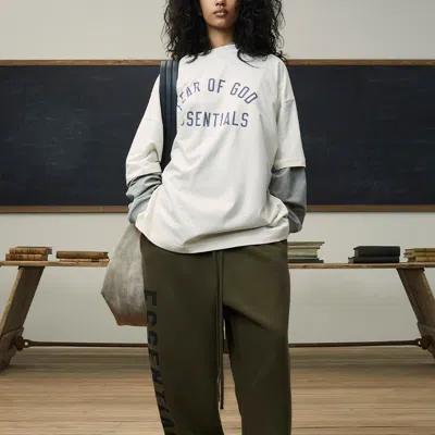Essentials Fear Of God  Jersey Crewneck Tee 'shell' In White
