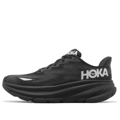 Hoka Clifton 9 Rubber-trimmed Recycled-gore-tex Invisible Fit Sneakers In Black