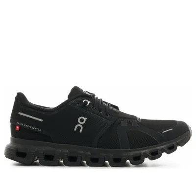 On Womens Cloud 6 Mesh Low-top Trainers Black Black F In Black