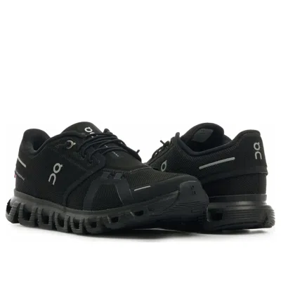 On Womens Cloud 6 Mesh Low-top Trainers Black Black F In Black