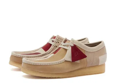 Clarks X Frank Pellegrino Wallabee 'red Combi' In Brown
