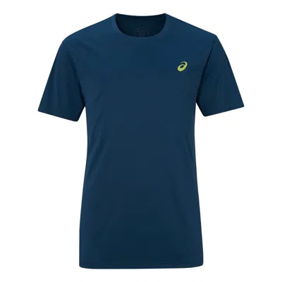 Asics Logo Running T-shirt 'teal' In Blue