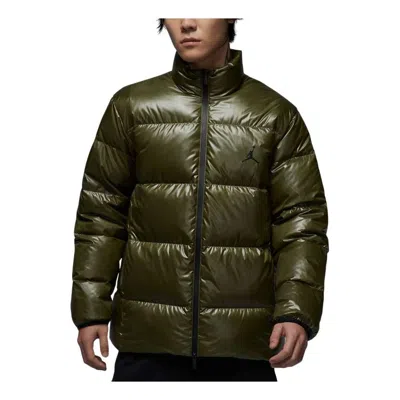 Air Jordan Flight Down Puffer Jacket Asia Sizing 'medium Olive' In Green