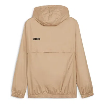 Puma Essentials Solid Windbreaker Jacket 'beige' In Multi