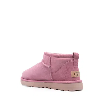 Ugg 10mm Classic Ultra Mini Shearling Boots In Pink
