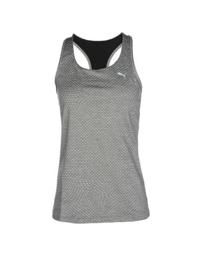 Puma Sports Bras And Performance Tops In Grey