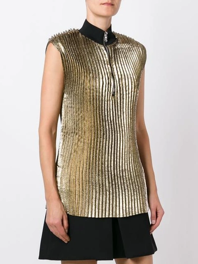 Shop 3.1 Phillip Lim / フィリップ リム 3.1 Phillip Lim Pleated Lamé Top - Metallic