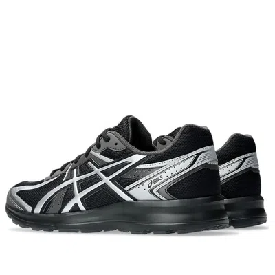 Asics Mens Black Pure Silver Jog 100s Metallic-trim Mixed-material Trainers