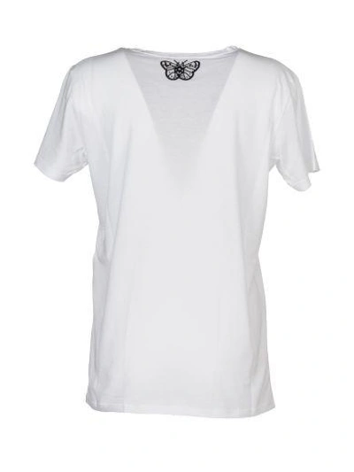 Alexander Mcqueen Butterflies Embellished Jersey T-shirt In White ...
