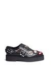 ALEXANDER MCQUEEN Mixed Obsession charm leather monk strap shoes