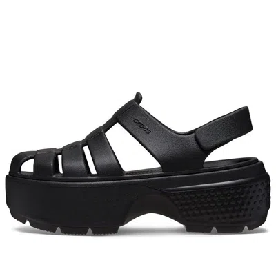Crocs Stomp Platform Fisherman Sandal In Black