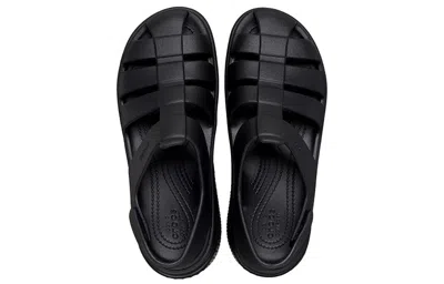 Crocs Stomp Platform Fisherman Sandal In Black