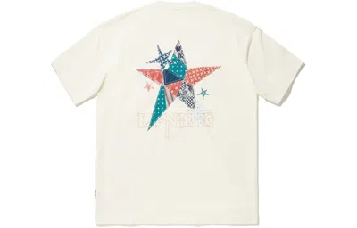 Li-ning Star Graphic T-shirt 'beige' In White