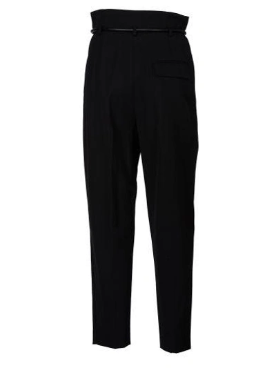 Shop 3.1 Phillip Lim Tie High Waist Trousers In Black