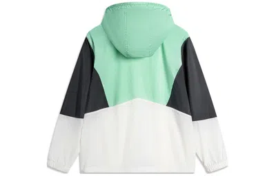 Li-ning Color Block Windbreaker 'mint Green White Black' In Multi