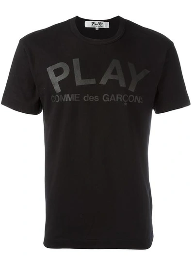 Shop Comme Des Garçons Play Logo Print T-shirt