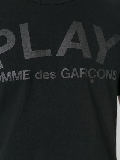 Shop Comme Des Garçons Play Logo Print T-shirt