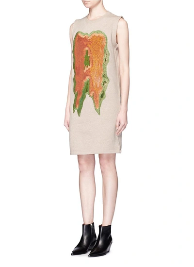 Shop Acne Studios 'katja A Lurex' Appliqué Fleece Lined Dress