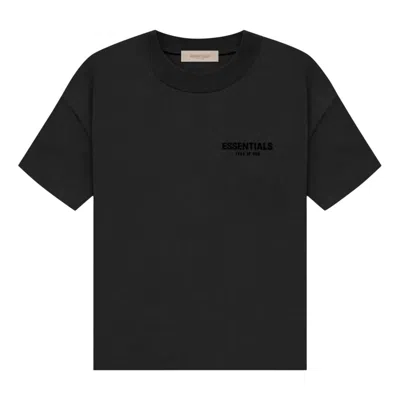 Essentials Fear Of God  Ss22 Logo Tee 'stretch Limo' In Black