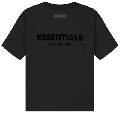 Essentials Fear Of God  Ss22 Logo Tee 'stretch Limo' In Black