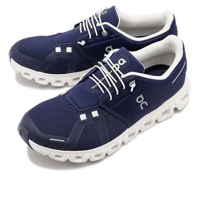 On Breathable Technical Fabric Sneakers With Cushied Sole In Blue