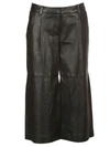 MICHAEL MICHAEL KORS Michael Michael Kors Pleated Leather Culottes,MF63GS51JLPELLE001NERO