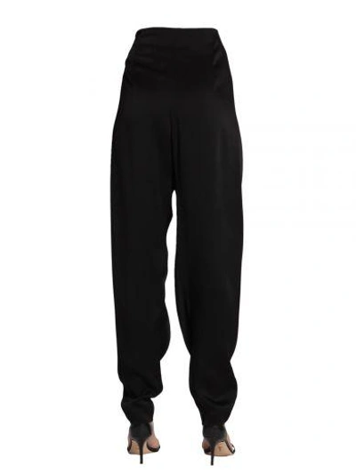 Shop Lanvin Trousers With Bow Detail In Nero