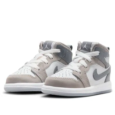 Air Jordan (td)  1 Mid Se 'white Medium Grey Cool Grey' In Gray