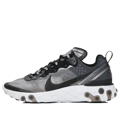 Nike React Element 87 Sneakers In Black In Gray