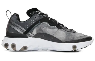 Nike React Element 87 Sneakers In Black In Gray