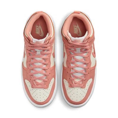 Nike Dunk High Up "sail Light/madder Root" Sneakers In Pink