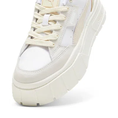 Puma Mayze Stack Luxe Sneakers In Neutral