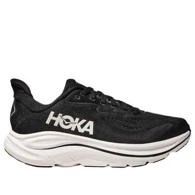 Hoka Clifton 10 Rubber-trimmed Jacquard Running Sneakers In Black