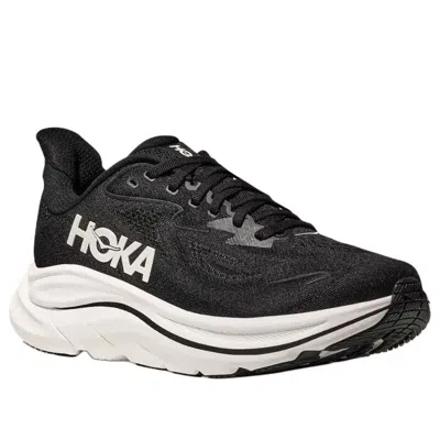 Hoka Clifton 10 Rubber-trimmed Jacquard Running Sneakers In Black