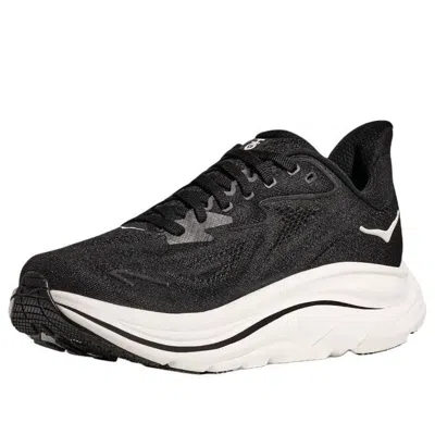 Hoka Clifton 10 Rubber-trimmed Jacquard Running Sneakers In Black
