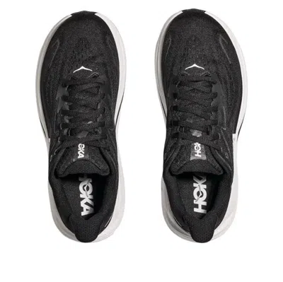 Hoka Clifton 10 Rubber-trimmed Jacquard Running Sneakers In Black