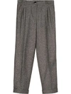 DOLCE & GABBANA Black/white Chevron Wool Trousers,FTAOOTFCMBTS8030
