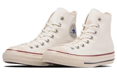 Converse White Canvas Chuck Taylor Hi Sneakers In White