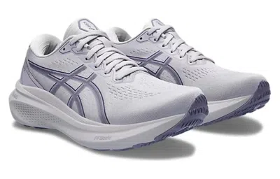 Asics Women's Gel Kayano 25 Running Shoes - B/medium Width In Lilac Hint/ash Rock In White