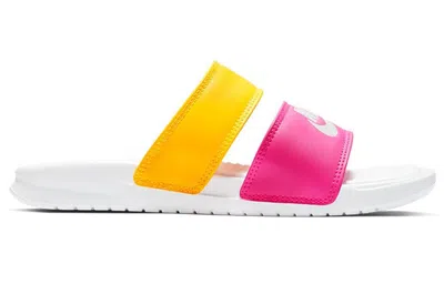 Nike (wmns)  Benassi Duo Ultra Slide 'metallic Summit White' In Multi