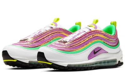 Nike (wmns)  Air Max 97 'white Electro Green Fuchsia Glow' In Multi
